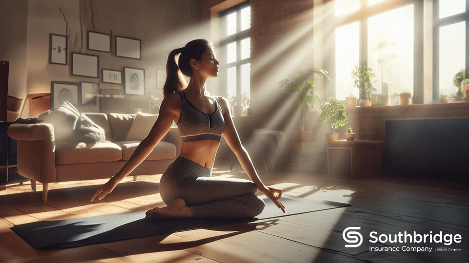 Mujer haciendo yoga