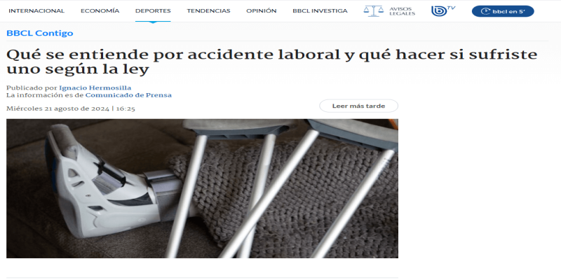 Qué se entiende por accidente laboral y qué hacer si sufriste uno según la ley