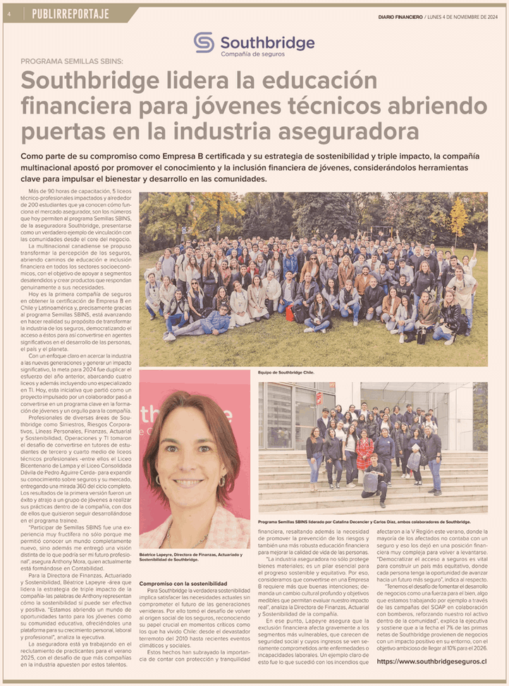 noticia southbridge lidera la educación financiera