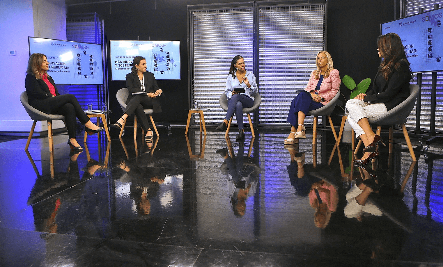 Fabiana de Nicolo exponiendo medidas de Southbridge