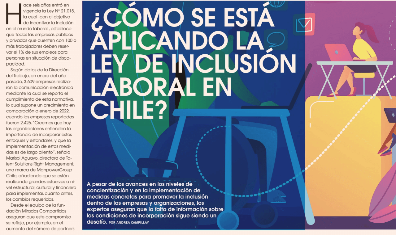 noticia de la ley de inclusión laboral en Chile