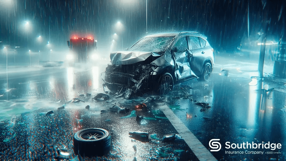 accidente de transito en la noche